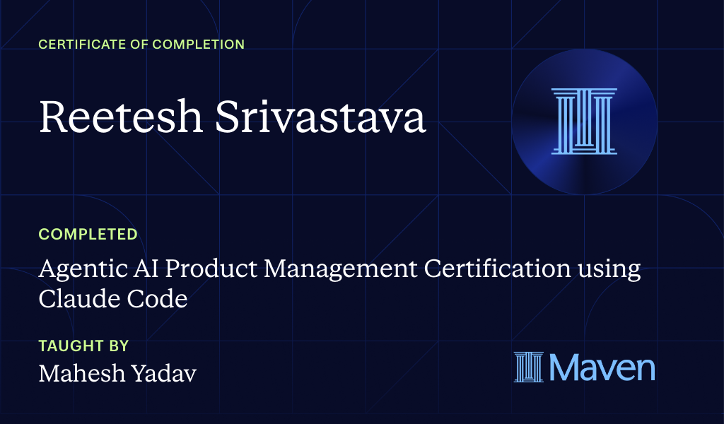 Certificate for Master Agentic AI for PMs with Official Anthropic Claude Certifications