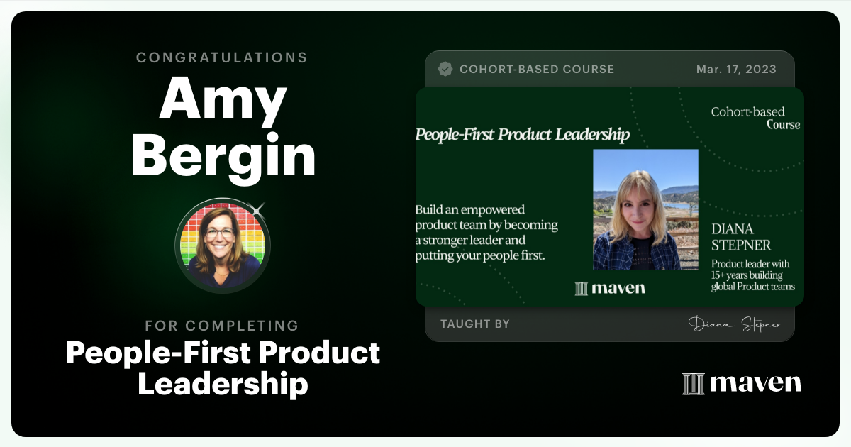 Certificate of Completion for People-First Product Leadership