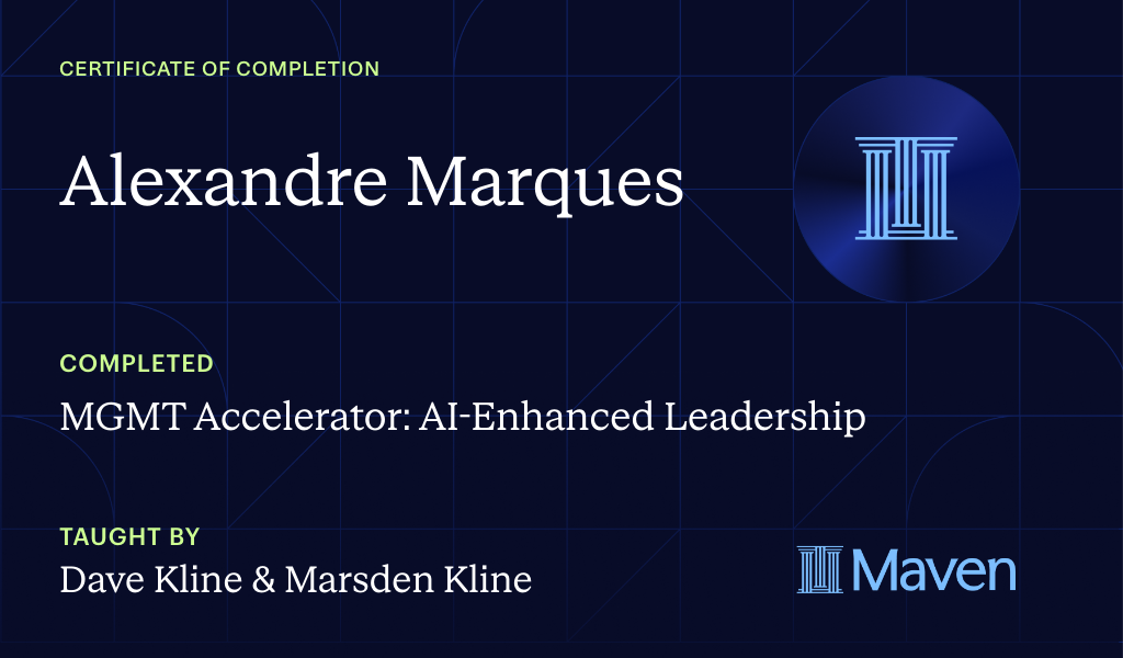 Certificate for MGMT Accelerator: AI-Enhanced Leadership