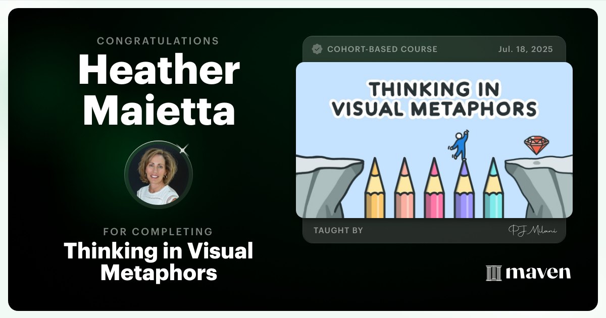 Certificate of Completion for Thinking in Visual Metaphors