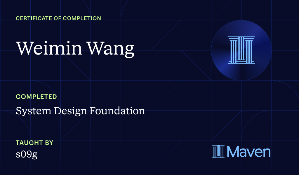 Certificate for System Design Foundation 