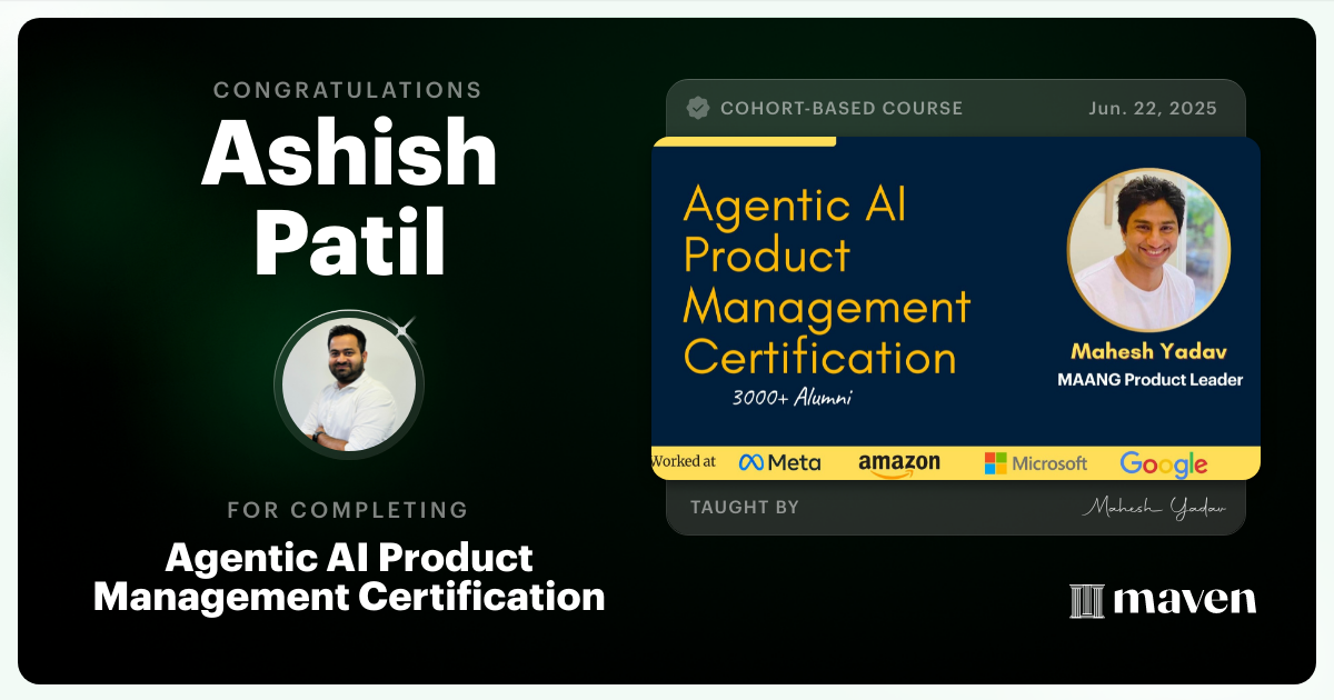 Certificate of Completion for Master Agentic AI for PMs and FDEs with Official Anthropic Claude Certifications