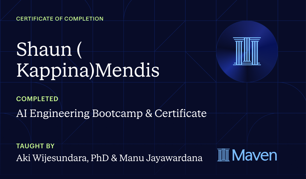 Certificate for Agentic AI Engineering Bootcamp and Certificate for Engineers and AI PMs