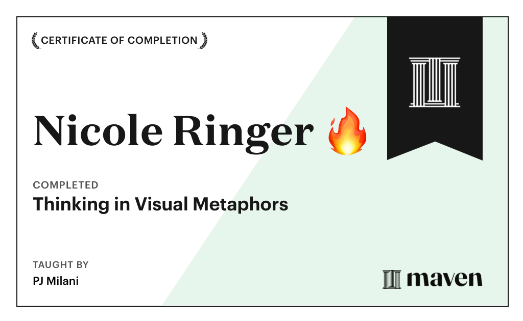 Certificate for Thinking in Visual Metaphors