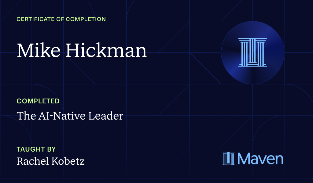 Certificate for The AI-Native Leader