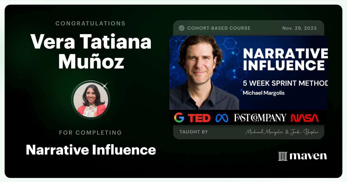 Certificate of Completion for Influence at Scale for VP & Dir-Level Leaders