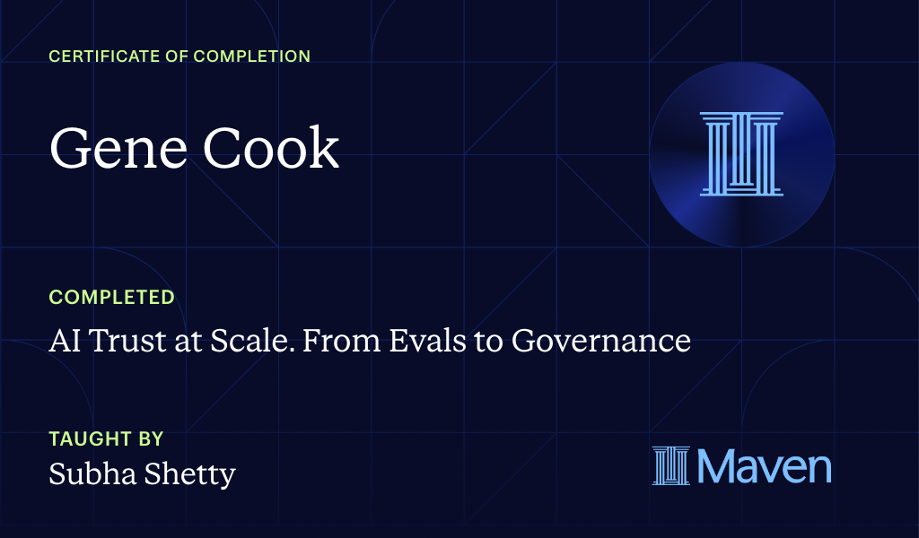 Certificate for AI Trust at Scale. From Evals to Governance