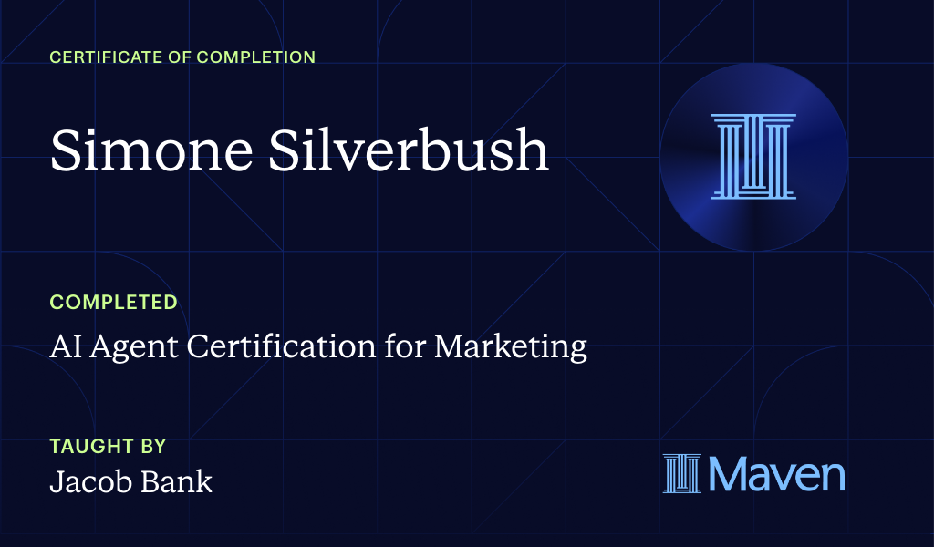 Certificate for AI Agent Certification for Marketing