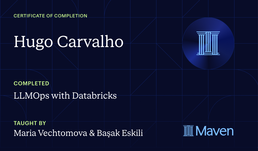 Certificate for LLMOps with Databricks