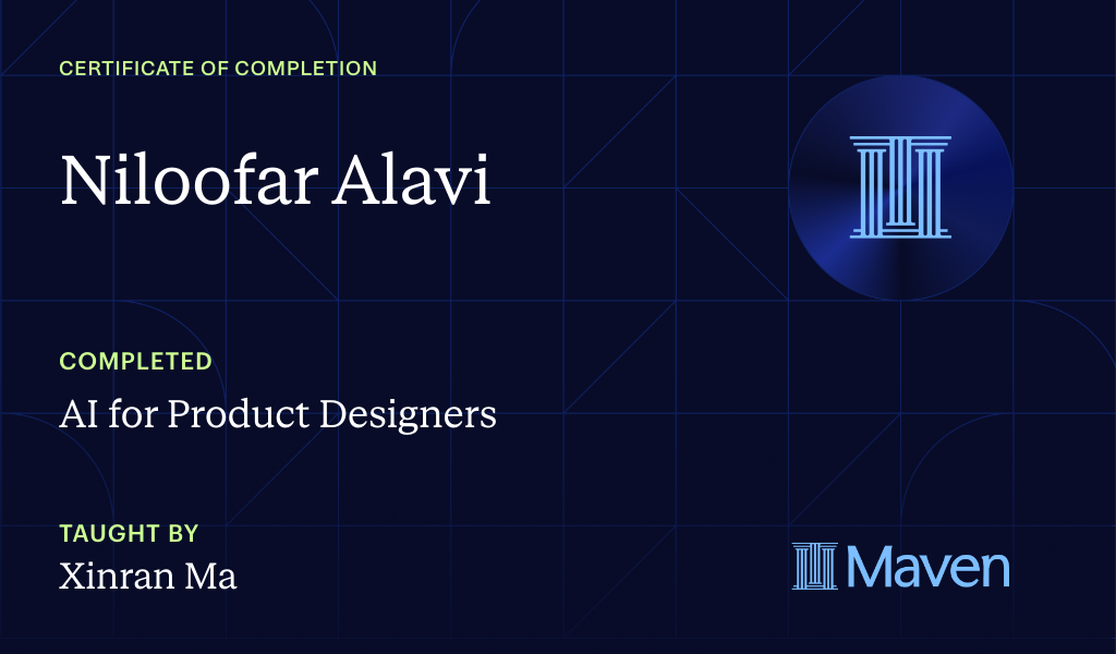 Certificate for AI for Product Designers