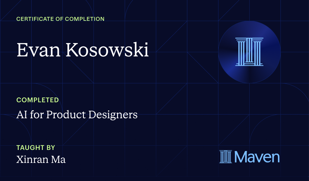 Certificate for AI for Product Designers