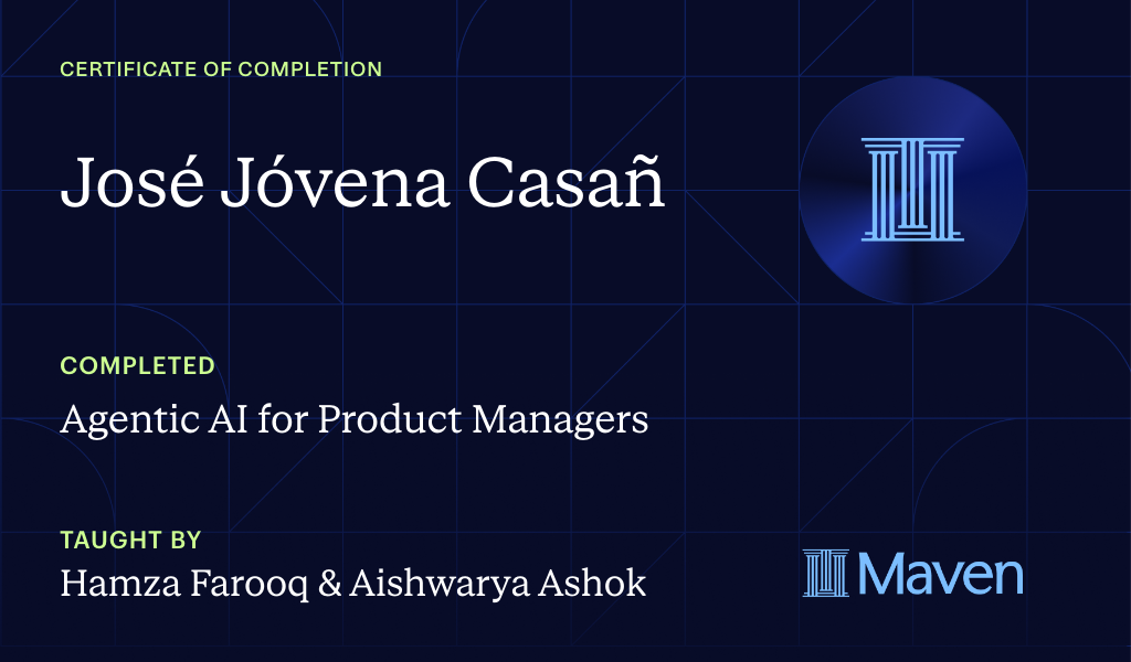 Certificate for Agentic AI for Product Managers