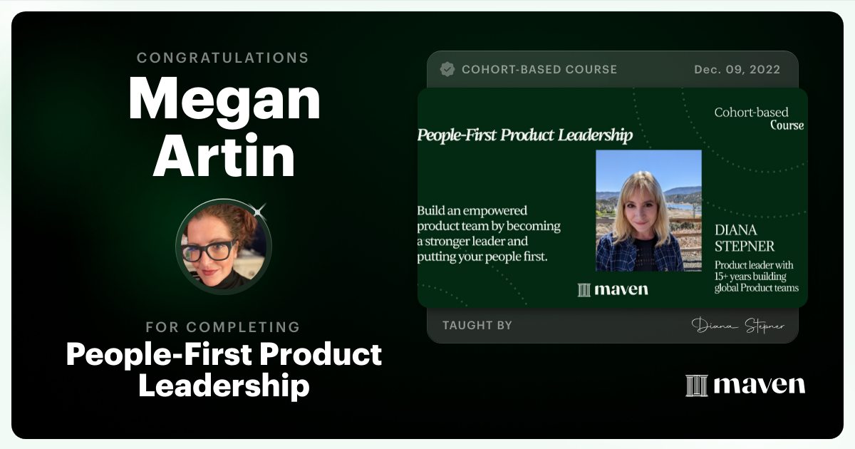 Certificate of Completion for People-First Product Leadership