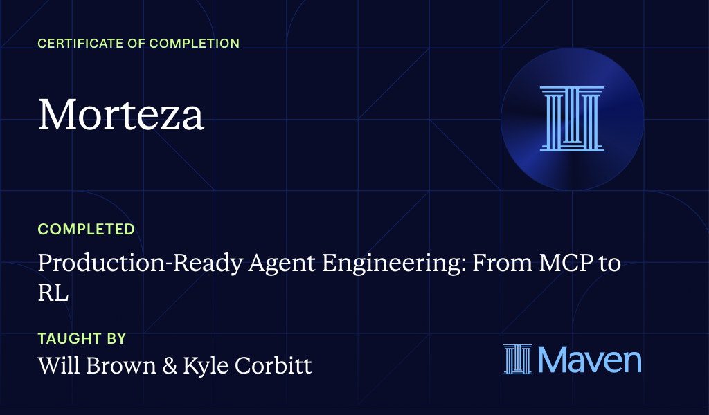 Certificate for Production-Ready Agent Engineering: From MCP to RL
