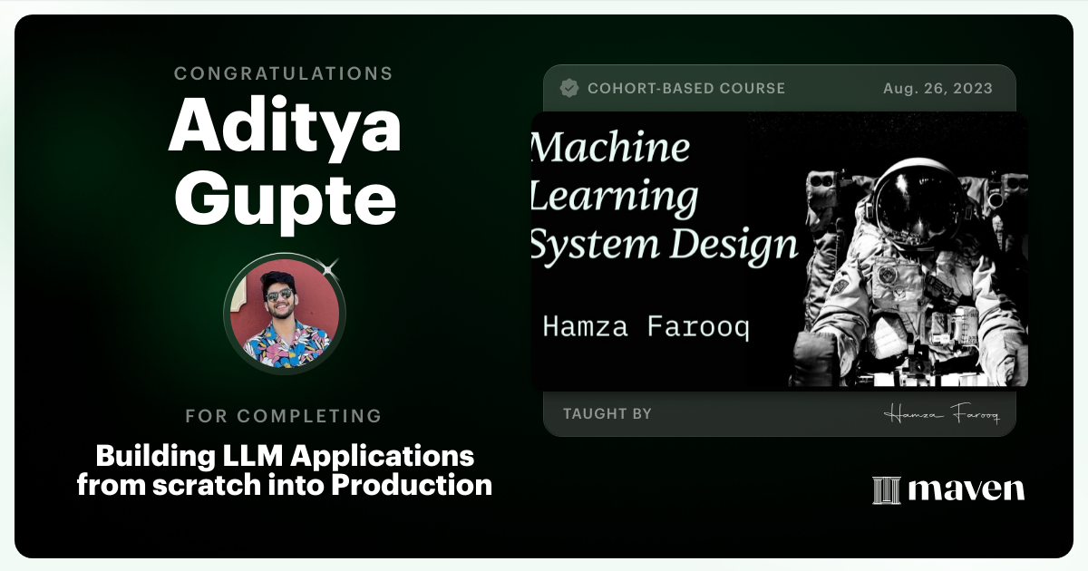 Certificate of Completion for Agentic AI for Product Managers
