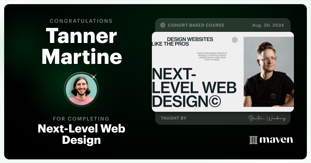 Certificate of Completion for Next-Level Web Design