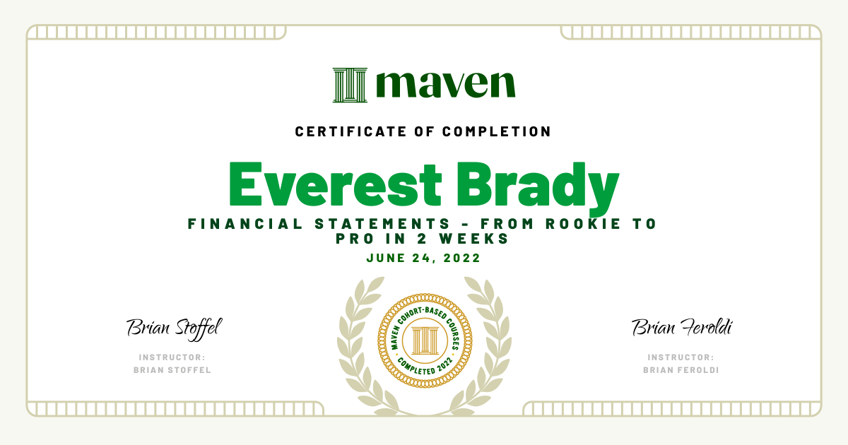 Certificate of Completion for Financial Statements Explained Simply