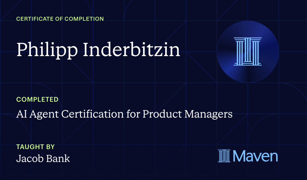Certificate for AI Agent Certification for Product Managers