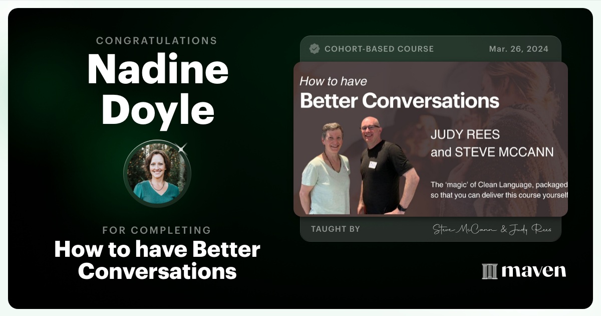 Certificate of Completion for How to have Better Conversations