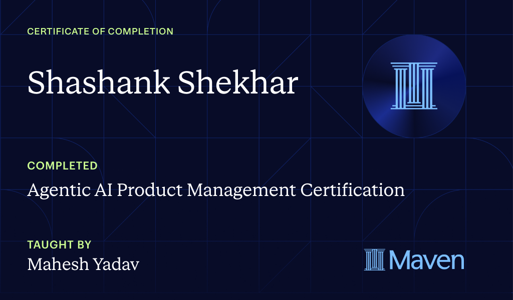 Certificate for Master Agentic AI for PMs with Official Anthropic Claude Certifications