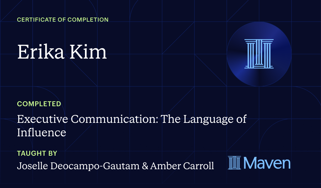 Certificate for Executive Communication: The Language of Influence