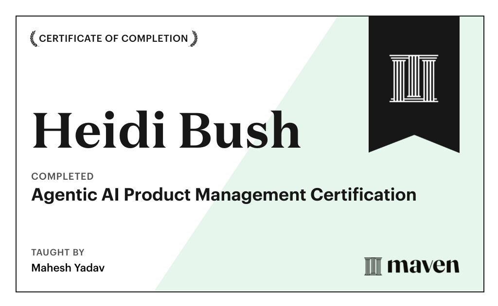 Certificate for Agentic AI Product Management Certification