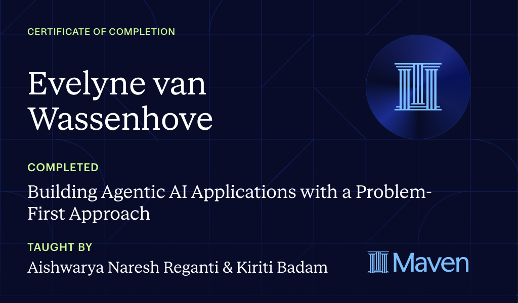 Certificate for Building Agentic AI Applications with a Problem-First Approach