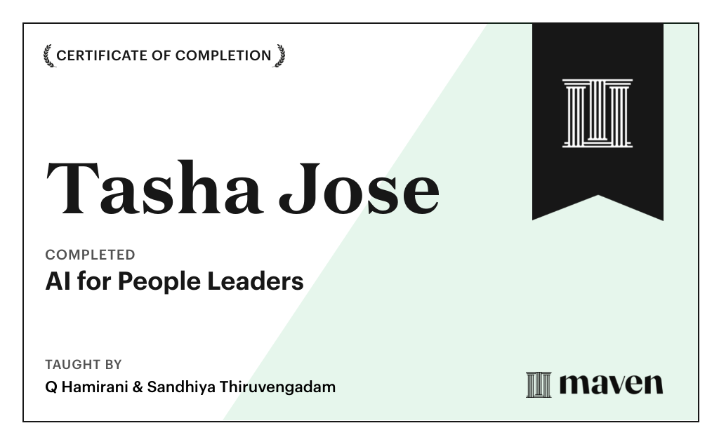 Certificate for AI for People Leaders