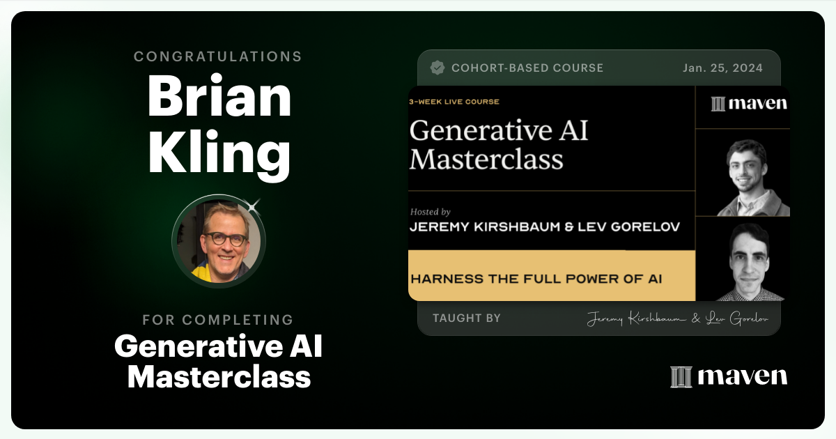 Certificate of Completion for Scale Business Intelligence with AI