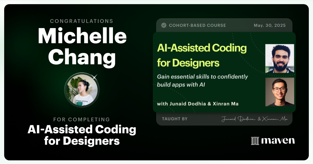 Certificate of Completion for AI-Assisted App Development