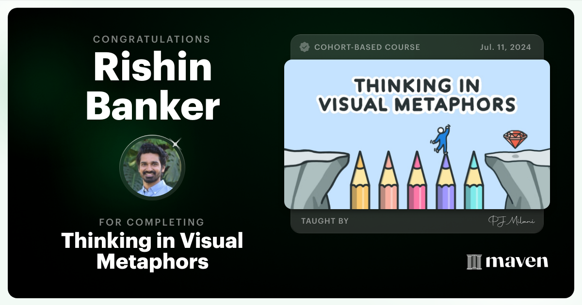 Certificate of Completion for Thinking in Visual Metaphors