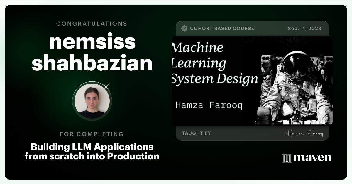 Certificate of Completion for Agentic AI System Design for PMs