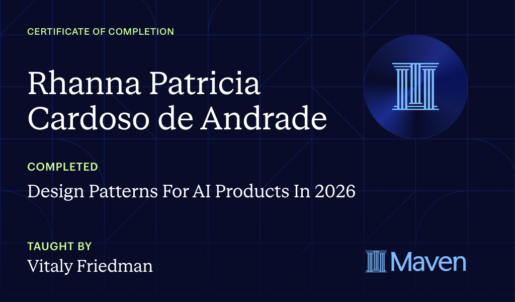 Certificate for Design Patterns For AI Products In 2027