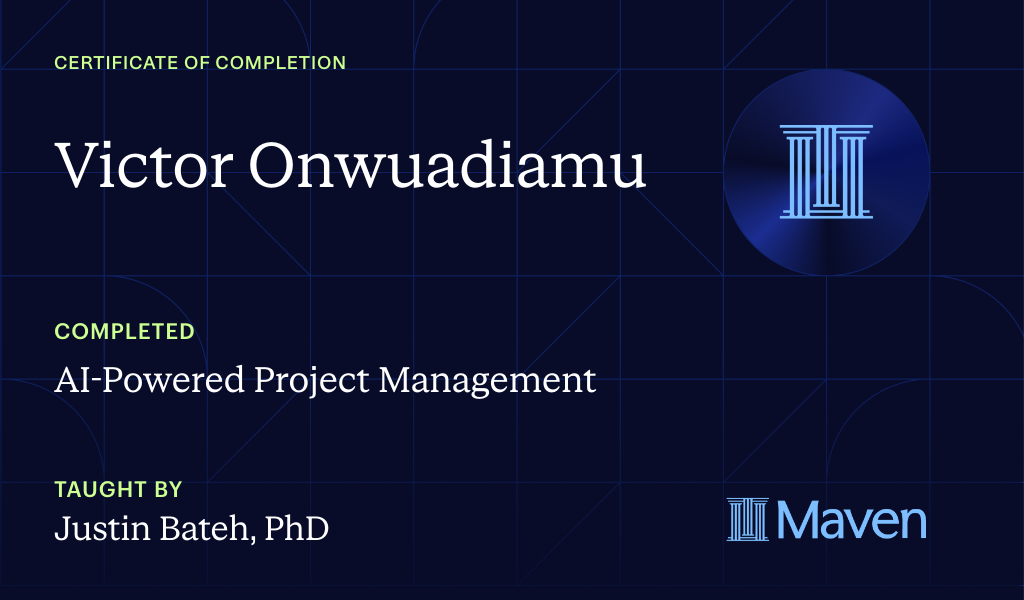 Certificate for AI-Powered Project Management