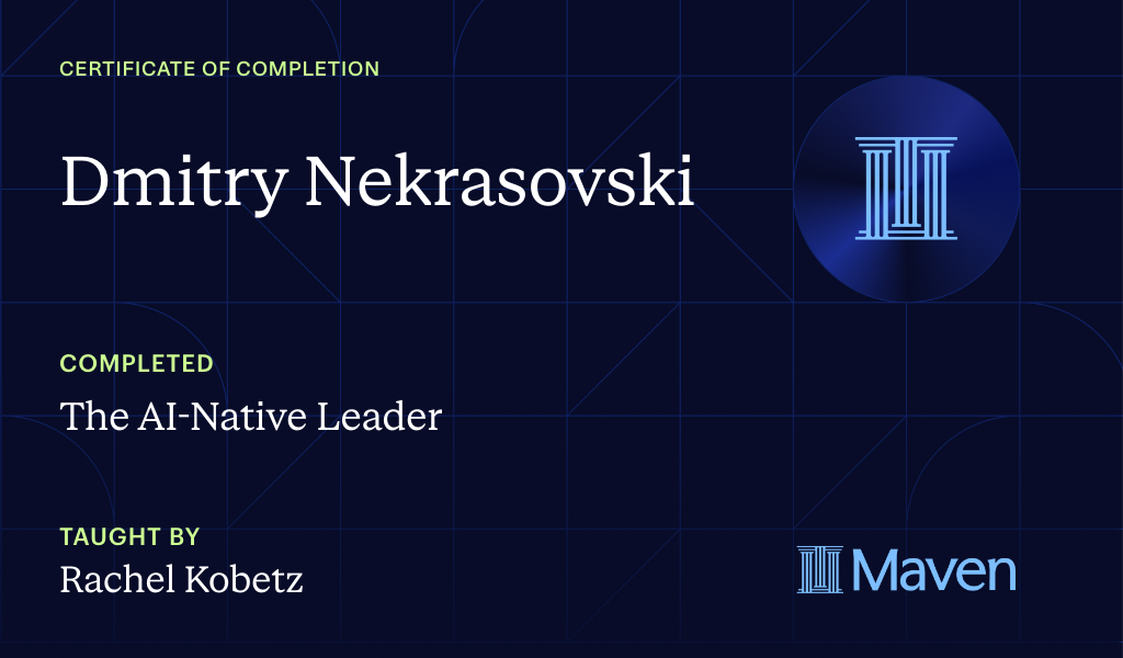 Certificate for The AI-Native Leader
