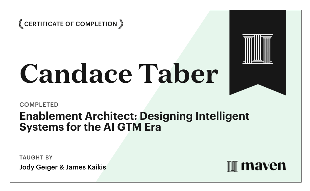 Certificate for Revenue Owners: Designing an AI-Native Revenue System