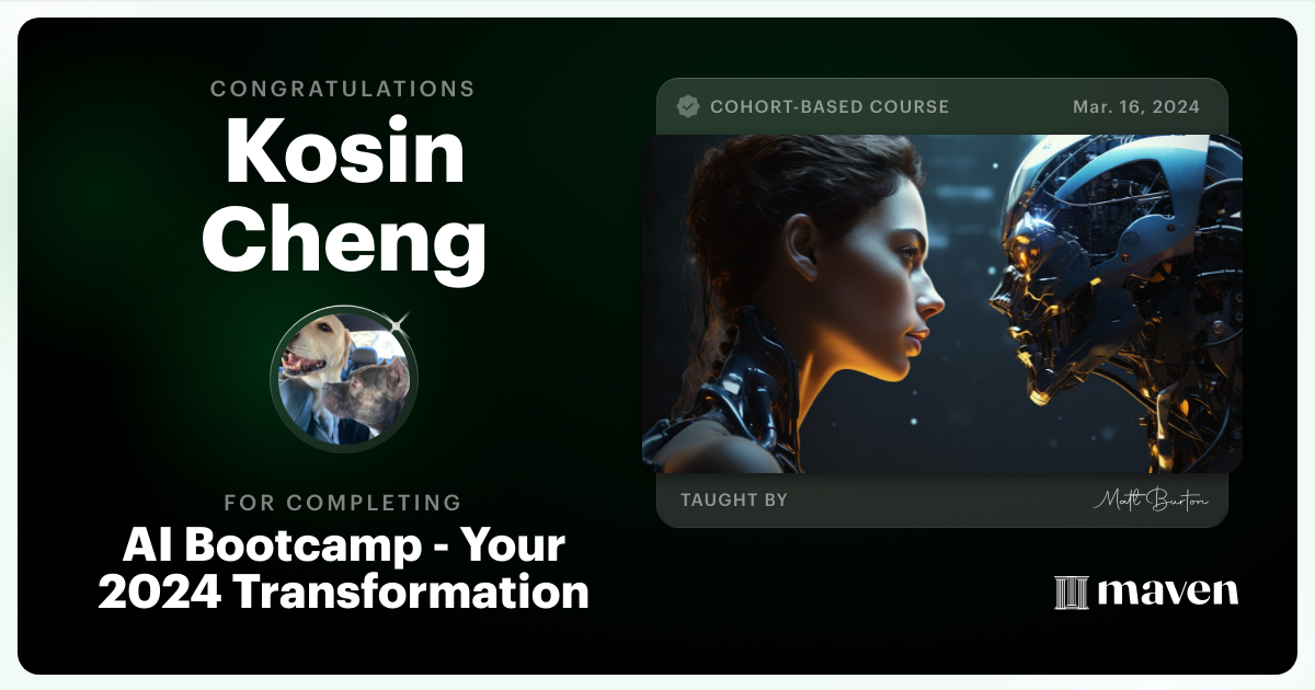 Certificate of Completion for Savant-AI for Leaders