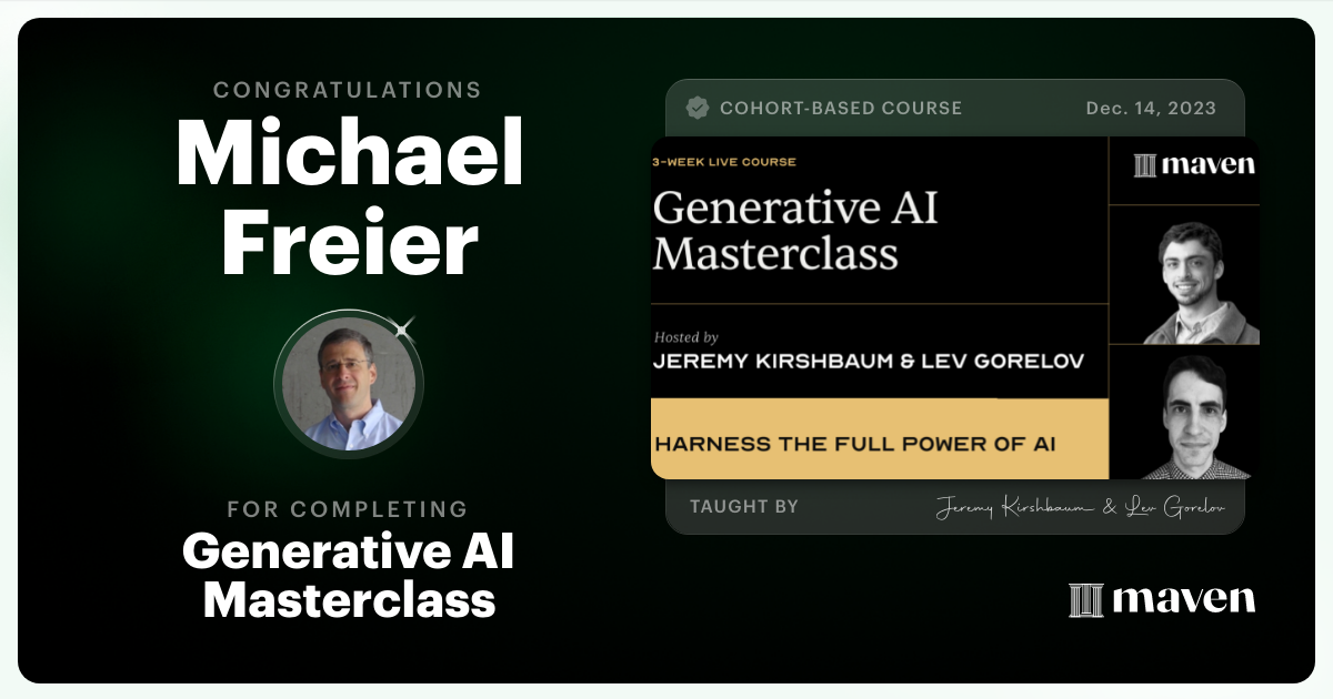 Certificate of Completion for Scale Business Intelligence with AI