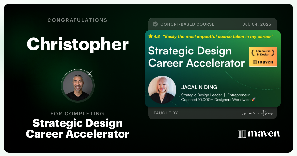 Certificate of Completion for AI-Powered Strategic Design Accelerator
