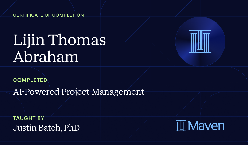 Certificate for AI-Powered Project Management