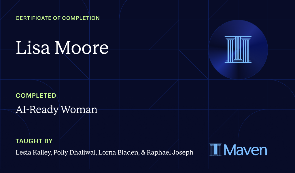 Certificate for AI-Ready Woman