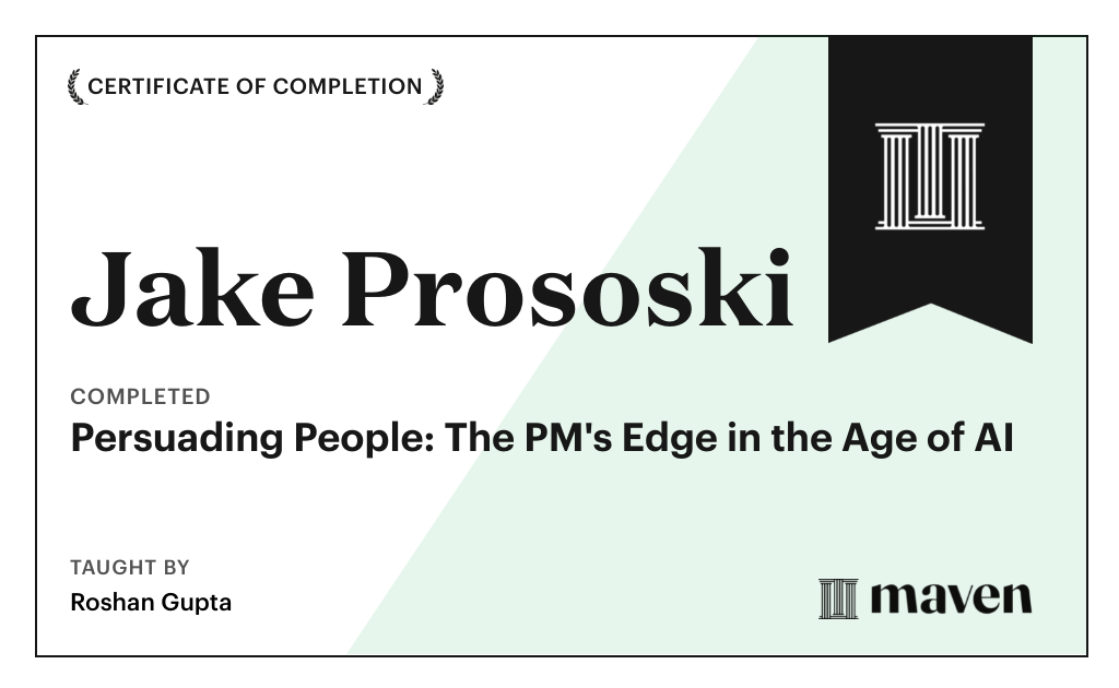 Certificate for Persuading People: The PM's Edge in the Age of AI