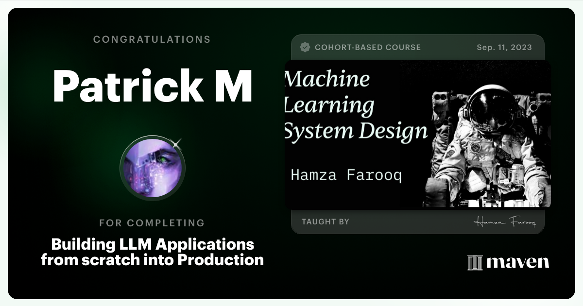 Certificate of Completion for Agentic AI System Design for PMs