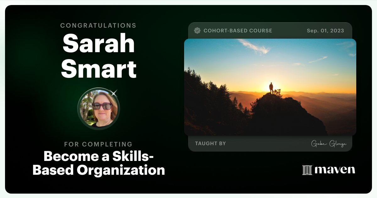 Certificate of Completion for Become a Skills-Based Organization