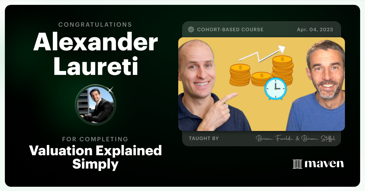 Certificate of Completion for Valuation Explained Simply