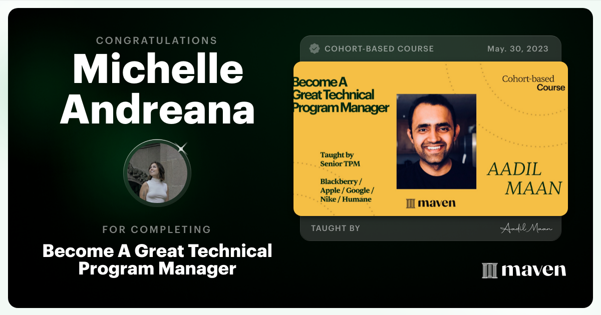 Certificate of Completion for Foundations Of Technical Program Management