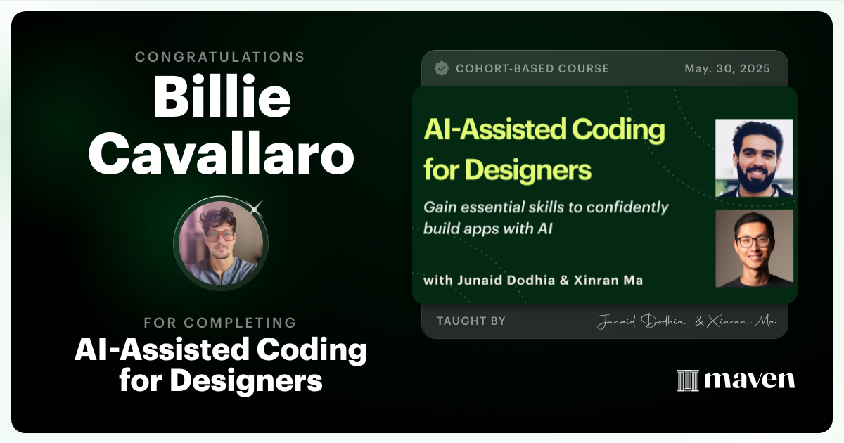 Certificate of Completion for AI-Assisted App Development
