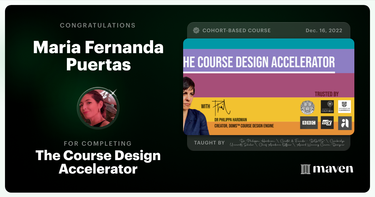 Certificate of Completion for The AI Bootcamp for L&D