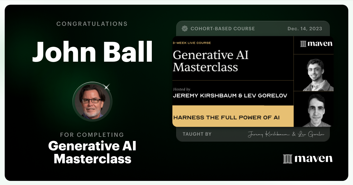 Certificate of Completion for Scale Business Intelligence with AI