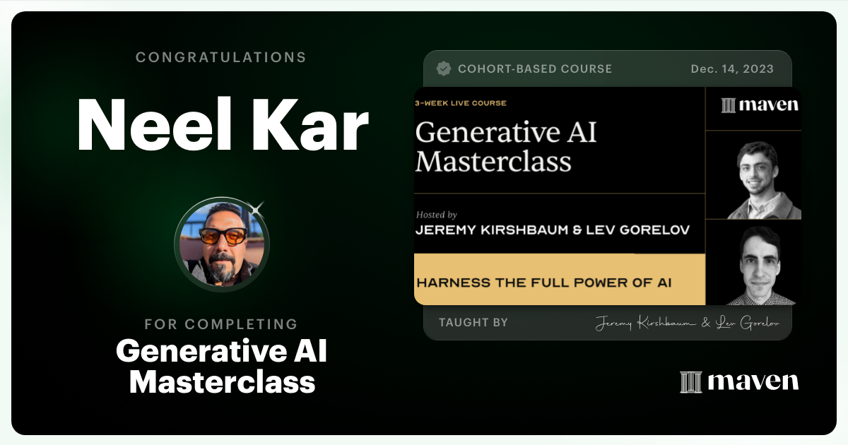 Certificate of Completion for Scale Business Intelligence with AI